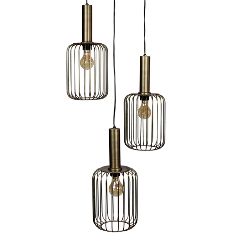 Hanglamp Bincerro 3-Lichts Cluster Bronze