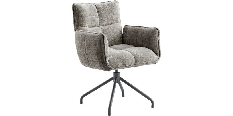 INHOUSE Armstoel Novira Donkergrijs