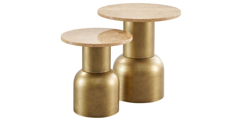 INHOUSE Salontafel Tulipa Beige Set/2