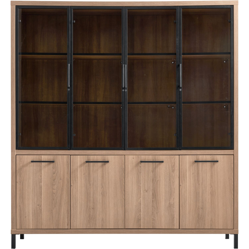 Vitrinekast Selina Brown Cuneo Oak