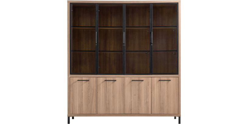 Vitrinekast Selina Brown Cuneo Oak