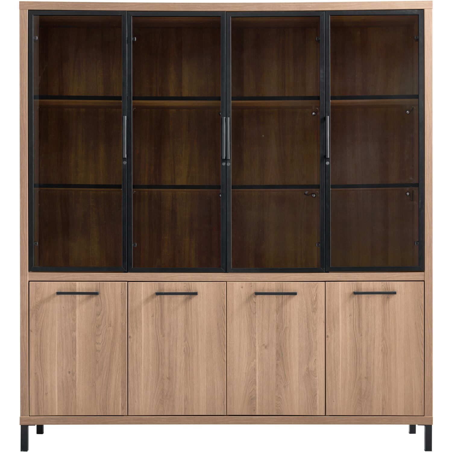 Vitrinekast Selina Brown Cuneo Oak