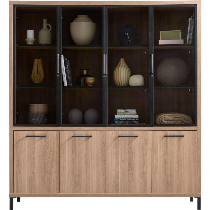 Vitrinekast Selina Brown Cuneo Oak