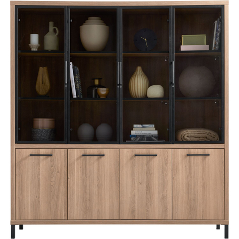 Vitrinekast Selina Brown Cuneo Oak