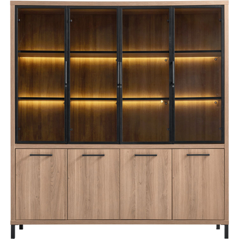 Vitrinekast Selina Brown Cuneo Oak