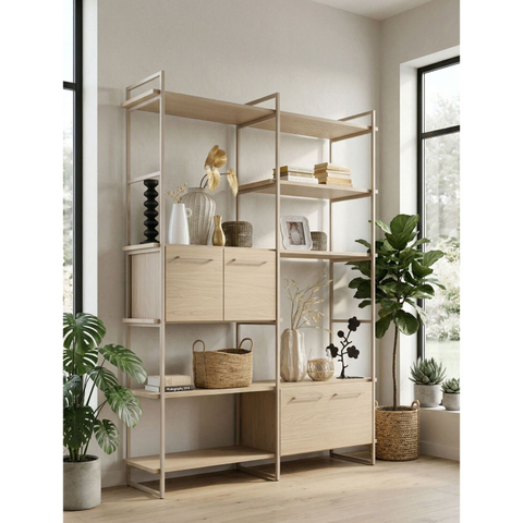Wandopstelilng Sistema 5 Misty Oak