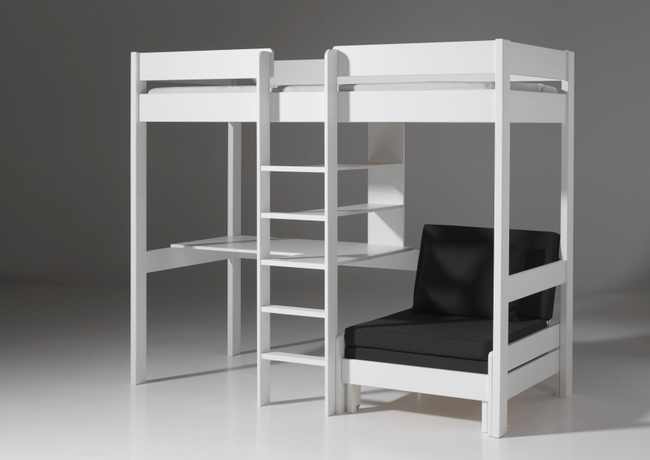 Hoogslaper Pino met bureau/fauteuil