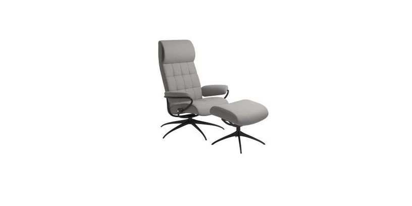 Stressless Relaxfauteuil+Voetenbank London Grijs