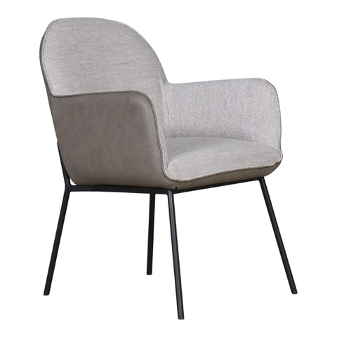 Armstoel Grantoro Taupe En Wit