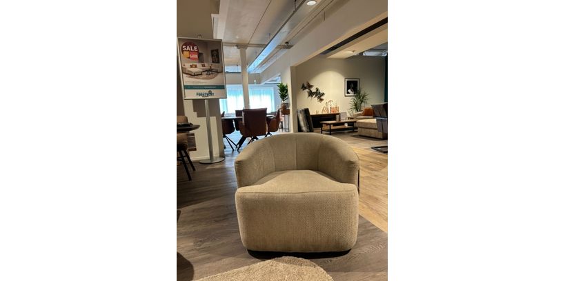 (Showroommodel)Draaifauteuil Gaudenzi Ecru