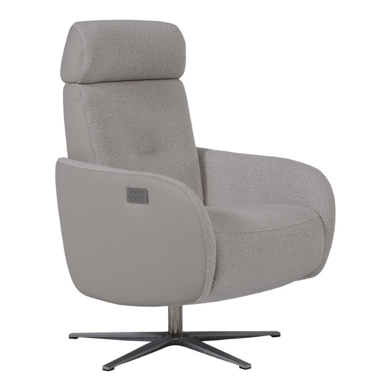 Relaxfauteuil Gerardi Large Silvercream/Beige