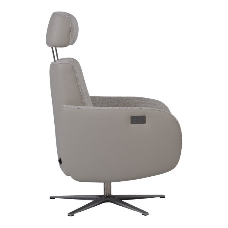 Relaxfauteuil Gerardi Large Silvercream/Beige
