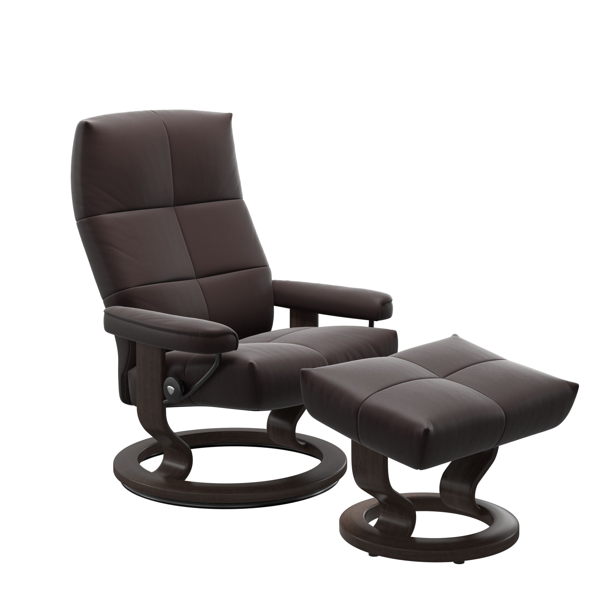 Stressless Fauteuil David M + Voetenbank Chocolate