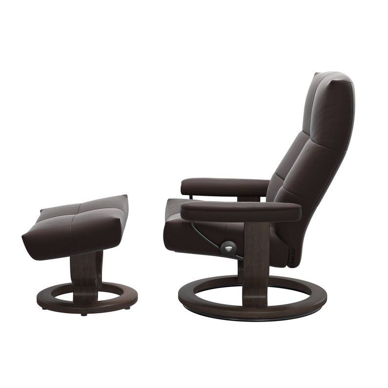 Stressless Fauteuil David M + Voetenbank Chocolate