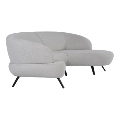 Hoekbank Leziano Silvercream