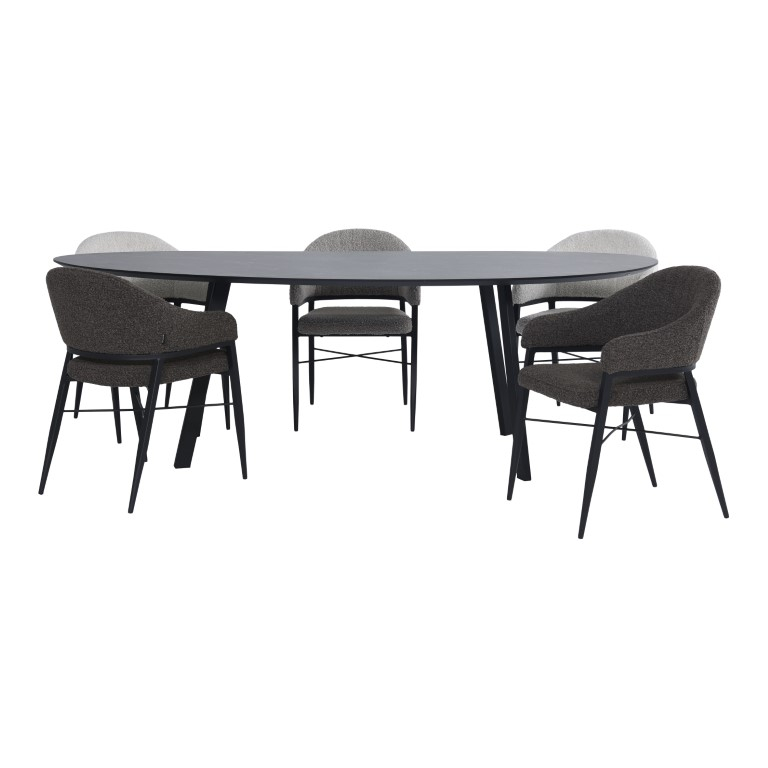 Eettafel Cantaron Slipper Nero Bronze