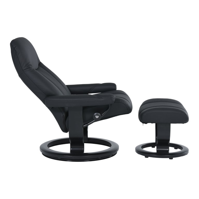 Stressless Fauteuil Met Hocker Consul Zwart