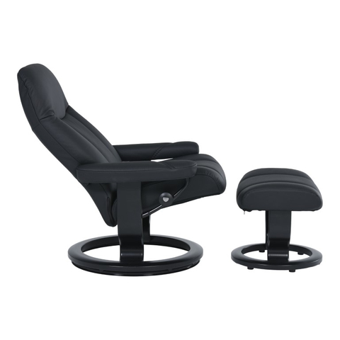 Stressless Fauteuil Met Hocker Consul Zwart