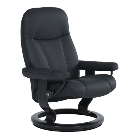 Stressless Fauteuil Met Hocker Consul Zwart
