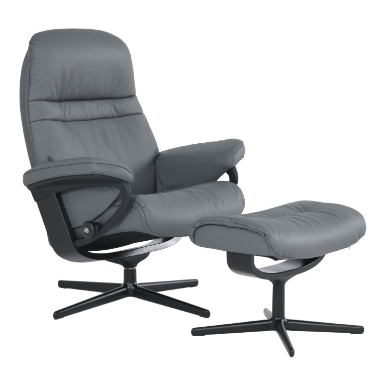 Stressless Fauteuil + Hocker Sunrise Grijs