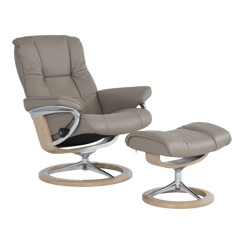 Stressless Fauteuil + Hocker Mayfair Donkergrijs
