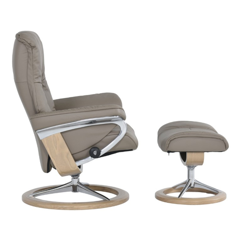 Stressless Fauteuil + Hocker Mayfair Donkergrijs