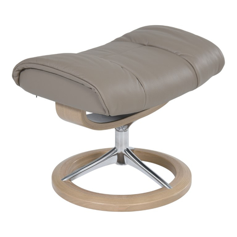 Stressless Fauteuil + Hocker Mayfair Donkergrijs