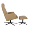 Relaxfauteuil en Hocker Parthos Bruin