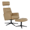 Relaxfauteuil en Hocker Parthos Bruin