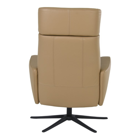 Relaxfauteuil en Hocker Parthos Bruin