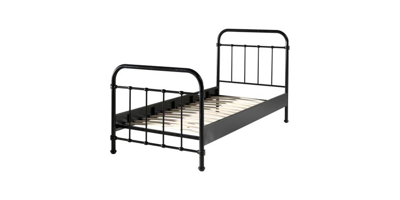 Ledikant New York Zwart 90x200