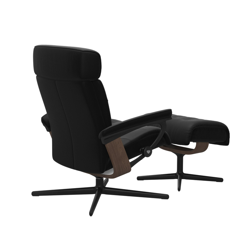 Stressless Relaxfauteuil Erik M + Hocker Black