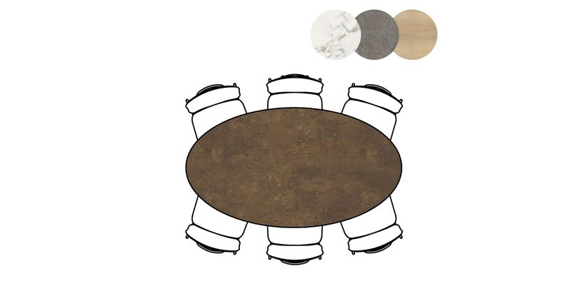 Xooon Eettafel Masura Ellips Roest