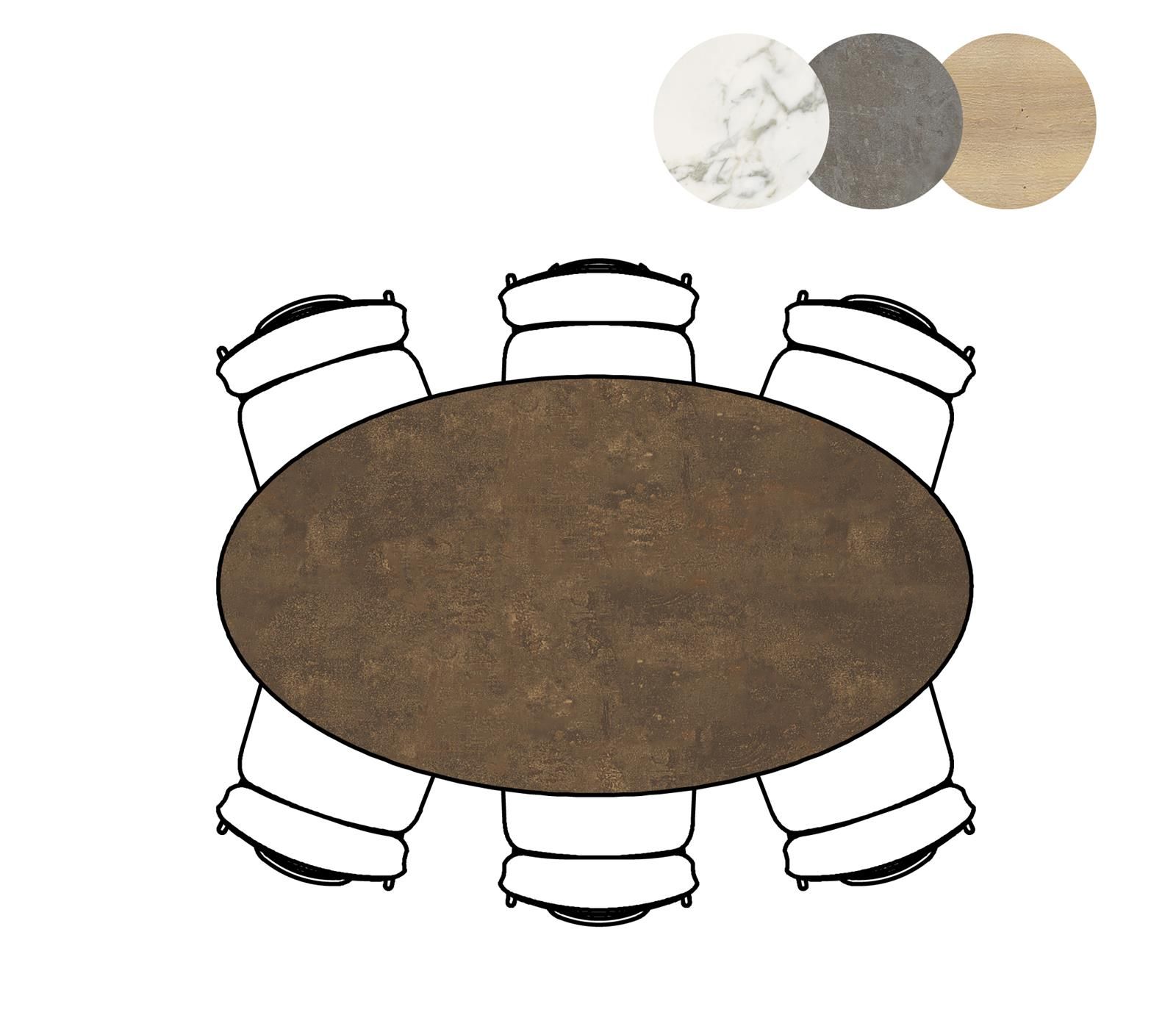 Xooon Eettafel Masura Ellips Roest