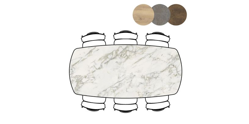 Xooon Bartafel Masura Ovaal Wit