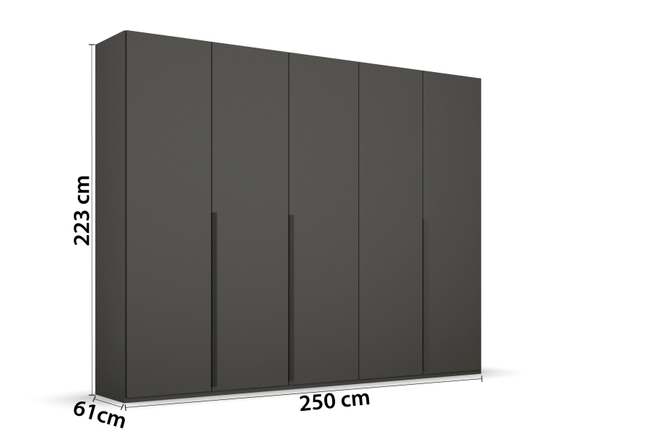 Draaideurkast All-Inn 5-Deurs Grafiet