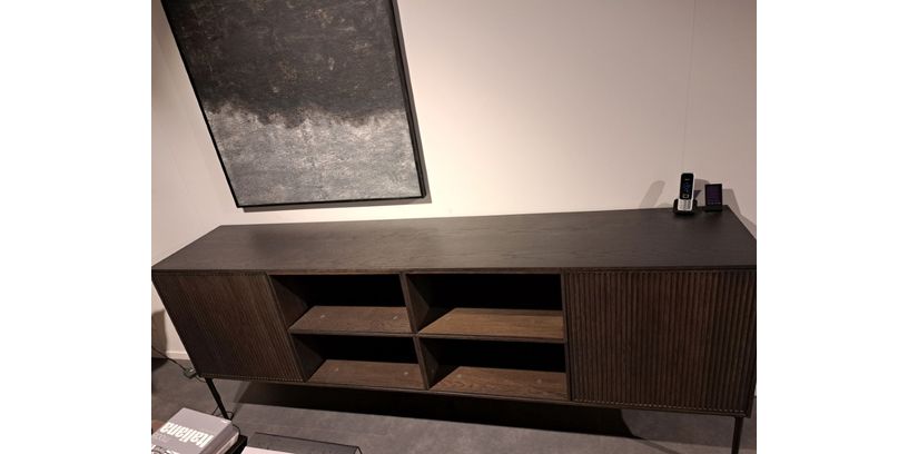 (Showroommodel) Tv-Meubel Adatto Zwart/Eiken