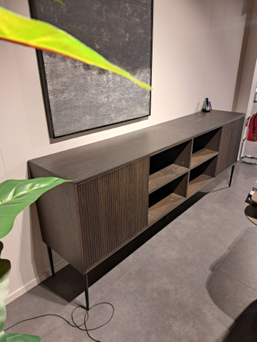 (Showroommodel) Tv-Meubel Adatto Zwart/Eiken