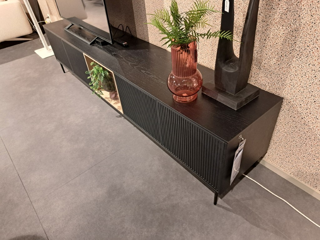 (Showroommodel)Tv-Meubel Adatto Staand Zwart/Eiken