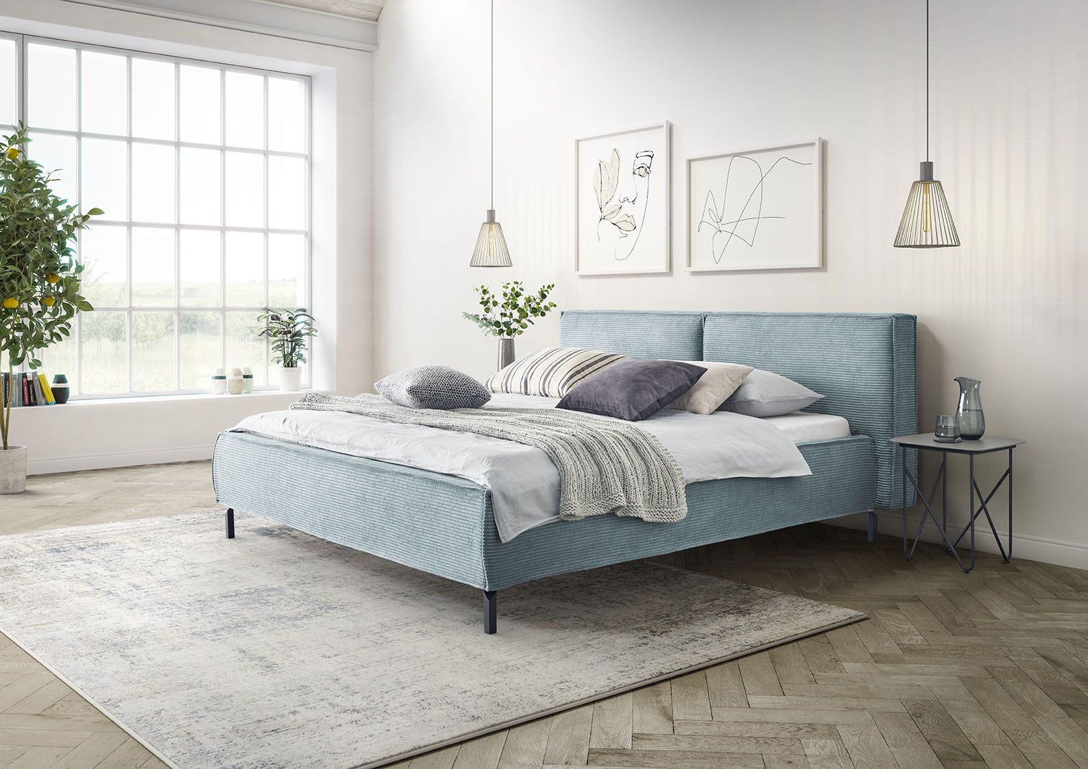 Ledikant Calas Cord Light Blue