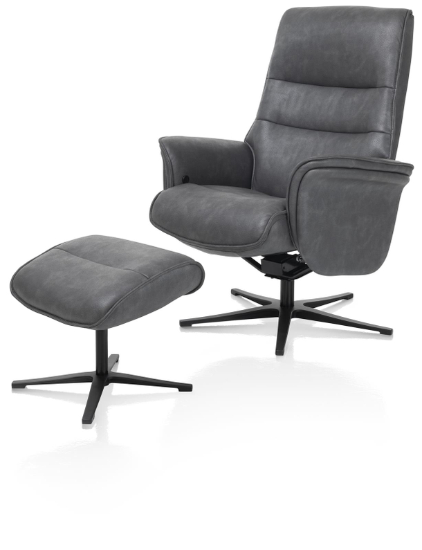 Henders & Hazel Fauteuil Lotis Met Poef Antraciet