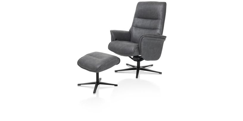 Henders & Hazel Fauteuil Lotis Met Poef Antraciet