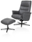 Henders & Hazel Fauteuil Lotis Met Poef Antraciet