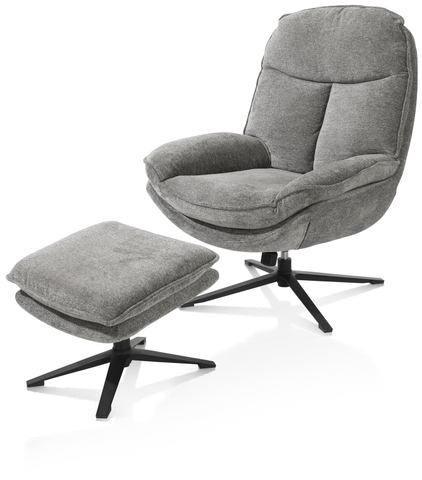 Henders & Hazel Fauteuil Florence Grijs Met Poef