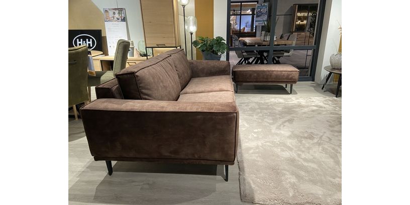 (Showroommodel) H&H Bank Bilbo 3,5-Zits + Poef