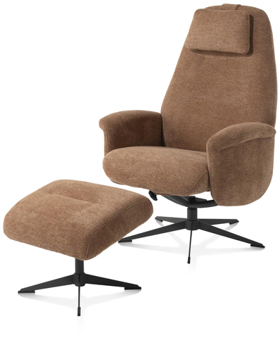 Xooon Relaxfauteuil Tonale Koper Incl. Poef