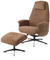 Xooon Relaxfauteuil Tonale Koper Incl. Poef