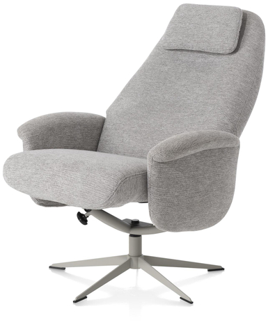 Xooon Relaxfauteuil Tonale Kiezel Incl. Poef