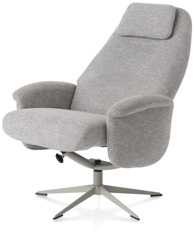 Xooon Relaxfauteuil Tonale Kiezel Incl. Poef