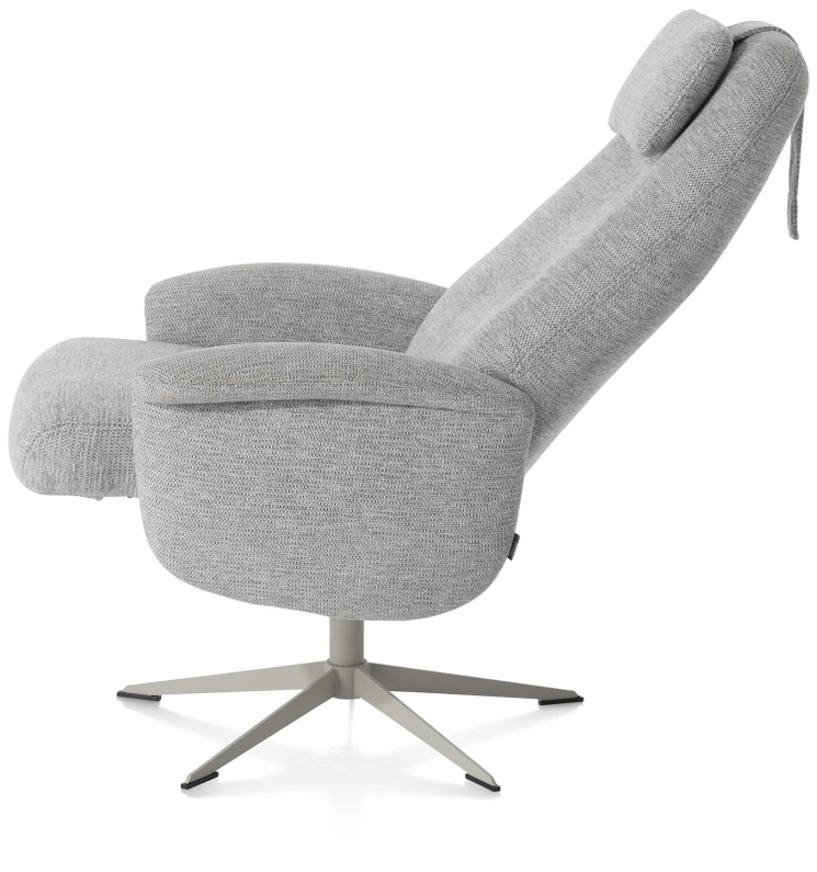 Xooon Relaxfauteuil Tonale Kiezel Incl. Poef